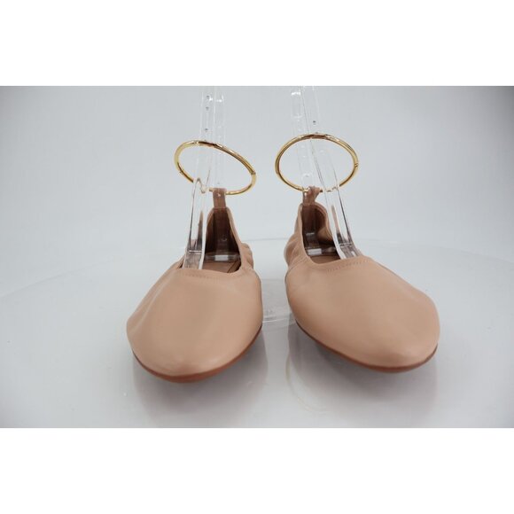 Jeffrey Campbell Tippy Ballet Flat Beige Gold Leather Pointed Toe Metal Ring 11 - Picture 4 of 13